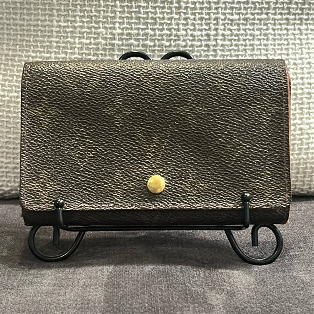 Louis Vuitton Brown Wallet with Gold Accent